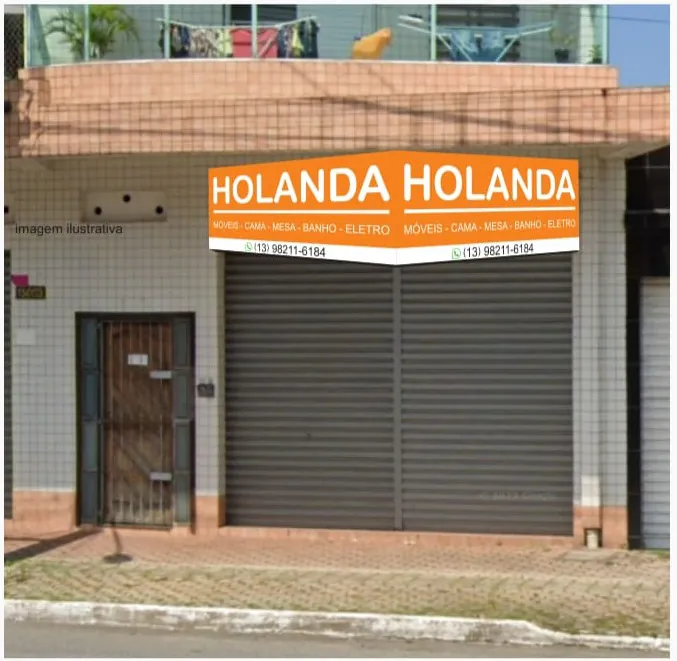 Fachada da loja Holanda Móveis e Colchões em Praia Grande