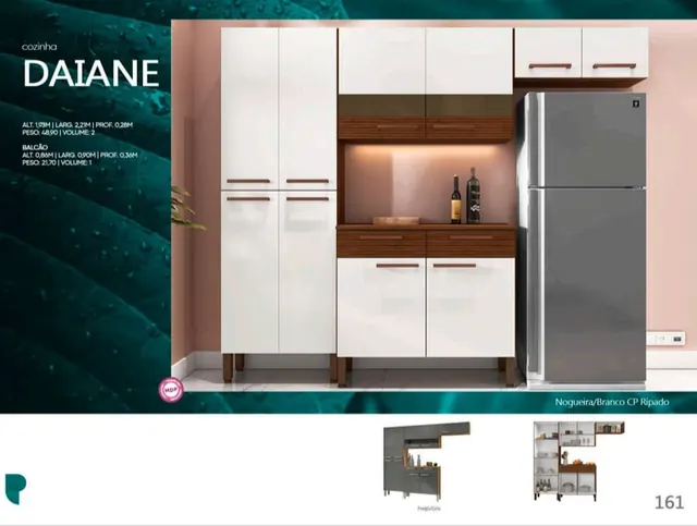 Cozinha compacta Daiane - Holanda Móveis, Praia Grande