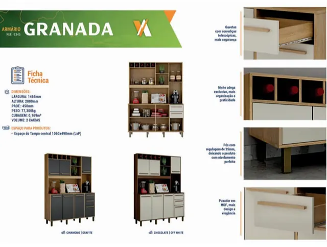 Armário de cozinha Granada - Holanda Móveis, Praia Grande