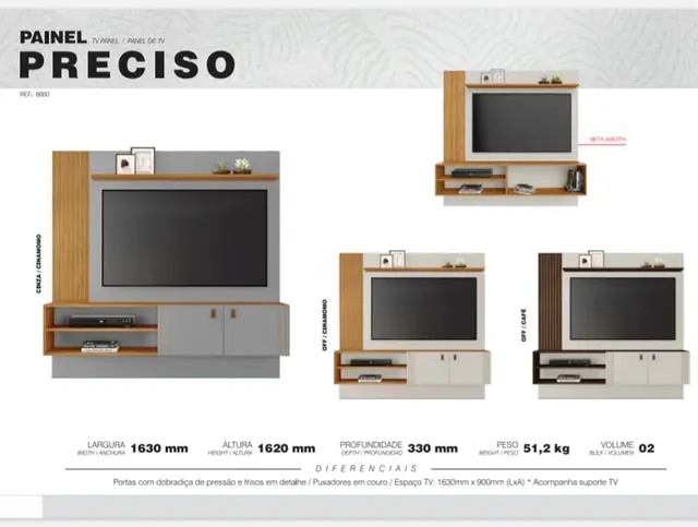 Painel para TV Preciso - Holanda Móveis, Praia Grande