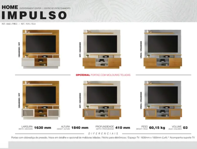 Home para TV Impulso - Holanda Móveis, Praia Grande