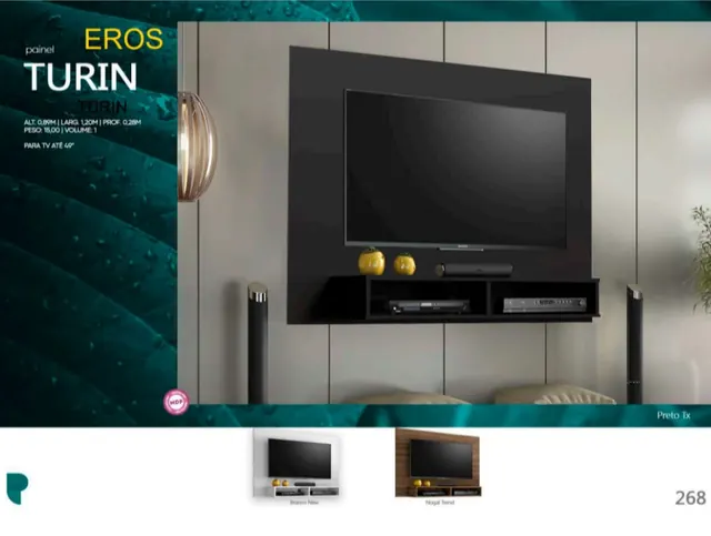 Painel para TV Turin - Holanda Móveis, Praia Grande