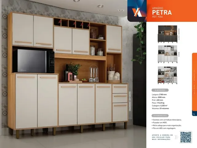 Armário de cozinha Petra - Holanda Móveis, Praia Grande